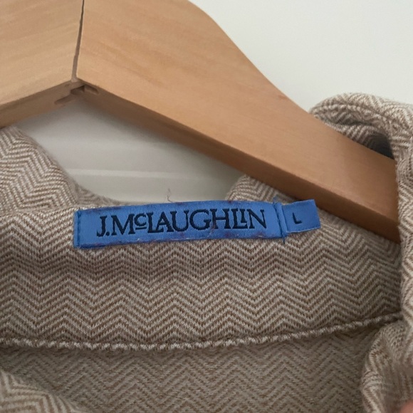 J. McLaughlin Maeba Fleece Top Herringbone Jacquard 1/4 Zip Preppy - Picture 9 of 12